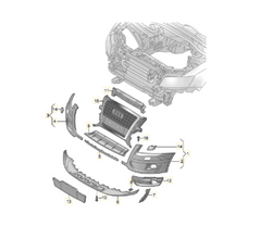 Headlight Mounting Bracket Left 80D807607 & Right 80D807608 Compatible With AUDI Q5 (2018-2020) Tag No.170