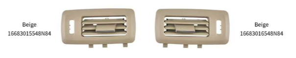 Mercedes GL Class W166 GLS W166 Beige Roof Top AC Vent Grille 1668301554 1668301654