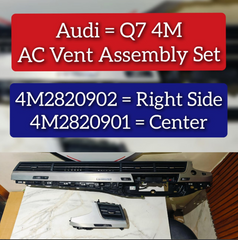 Audi Q7 4MB 4LB AC Vent Grille Assembly Right 4M2820902 Center 4M2820901 OEM Replacement