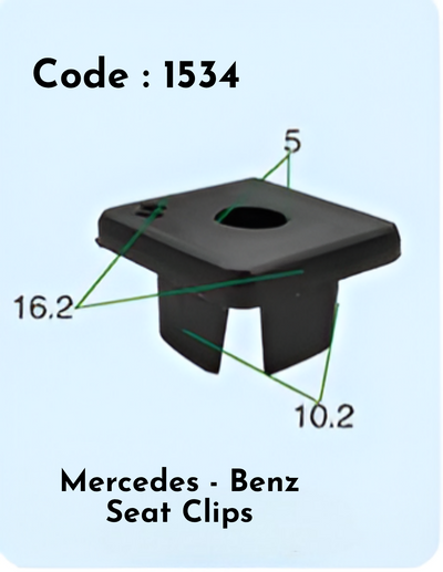 Seat Clips (Set Of 10) Code:1534 Compatible With Mercedes Benz