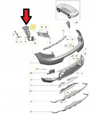 Rear Bumper Bracket Set Left 95B807253C & Right 95B807254C Compatible With Porsche Macan (2014-2017) Tag No.248