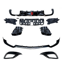 A To Z Compatible With Mercedes Benz E Class W213 (2016-2019) Amg E63 Car Upgrade To E63 Amg Brabus Bbs Body Kit Front After Lip Diffuser Exhaust Tips Fog Gril Cover CC-8914 (Shipping Cost Not Included In Price)