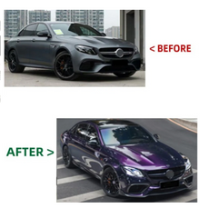 A To Z Compatible With Mercedes Benz E Class W213 (2016-2019) Amg E63 Car Upgrade To E63 Amg Brabus Bbs Body Kit Front After Lip Diffuser Exhaust Tips Fog Gril Cover CC-8914 (Shipping Cost Not Included In Price)