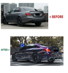 A To Z Compatible With Mercedes Benz E Class W213 (2016-2019) Amg E63 Car Upgrade To E63 Amg Brabus Bbs Body Kit Front After Lip Diffuser Exhaust Tips Fog Gril Cover CC-8914 (Shipping Cost Not Included In Price)