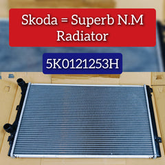 Radiator 5K0121253H Compatible with SKODA OCTAVIA II (1Z3) | LAURA & SUPERB II (3T4) & VW JETTA III (1K2) | BORA | VENTO