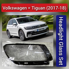 Front Headlight Glass Compatible with Volkswagen Tiguan 2017 - 2018.