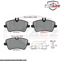 Front Brake Pad A0034205920 2314401 P050045 Compatible With MERCEDES-BENZ C-CLASS W203