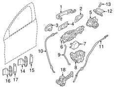 Front Door Latch 31349858 Compatible With VOLVO S60 II (134) & XC60 I SUV (156)