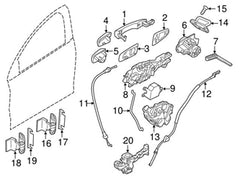 Front Right Door Lock Latch Actuator 31349861 Compatible With VOLVO S60 II (134) & S60 II Cross Country (134)
