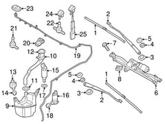 Headlight Washer Pump 31416483 Compatible With VOLVO S60 II (134) & S60 II Cross Country (134)