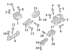 Engine Mounting 32224765 Compatible With VOLVO XC40 (536) Tag No.29