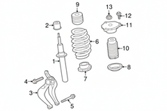 Front Air Suspension Electric Shock Absorber Strut 32292211 Compatible With VOLVO XC60 II (246) (2020