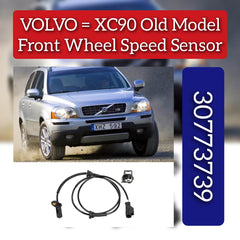 Front ABS Wheel Speed Sensor 8634238 30773739 30682478 Compatible With VOLVO XC90 I (275)