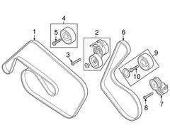 Belt Tensioner With Pulley 06E903133AB Compatible With AUDI A4 A5 A6 Q7 & PORSCHE CAYENNE (92A) & PANAMERA (970)