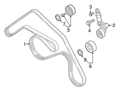 Multi RIB Belt 7PK2120 07P145933E Compatible With AUDI A8 D4 (4H2, 4H8, 4HC, 4HL) | A8 / S8 | A8L (CONTINENTAL)