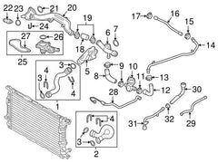 Coolant Radiator Overflow Hose 4G0121081ED Compatible With AUDI A6 C6 (4F2) | A6 / S6 4GC) | A6 / S6 A6