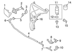 Headlight Washer Nozzle Compatible With AUDI A6 Headlight Washer Nozzle Left 4G0955101B & Right 4G0955102B