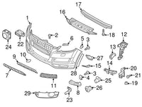 Front Bumper Bracket Left 4L0807283B & Right 4L0807284B Compatible With AUDI Q7 (4LB) 2007-2015 Tag No.183