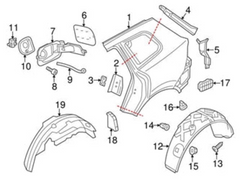 Fuel Door Lock Flap Actuator 7P0810773 7P0810773A 7P0810773B 7P0810773C 7P0810773D 7P0810773F Compatible With 7P-SKODA OCTAVIA III 5E3 & PORSCHE & VW T-ROC A11 (201-17)