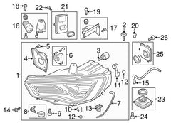 Headlight Control Module 7PP941329M Compatible With AUDI A3 Q3 Tag-BL-212