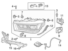 LED Headlight Daytime Running Light Module 80A998473B Compatible With AUDI Q5 (FYB, FYG) Tag No.258