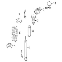 Rear Air Suspension Shock Absorber Strut 8J0513025F 8J0513025E 8J0513025A 8J0513025C Compatible With AUDI TT (2006-14)