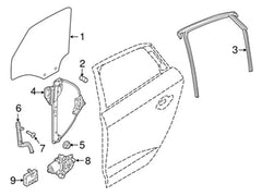 Rear Right Glass Machine Without Motor 8V4839462 Compatible With AUDI A3
