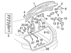 Dicky Latch 8W0827503 Compatible With AUDI A4 B9 (8W2, 8WC) | A4 / S4 & A5 (F53, F5P) | A5 / S5 & A6 C8 (4A2) & A8 D5 (4N2, 4N8, 4NC, 4NL) | A8 / S8 | A8L