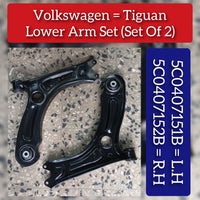 Front Lower Control Arm With Bush (Set Of 2) Left 5C0407151B & Right 5C0407152B Compatible with VW JETTA IV (162, 163, AV3, AV2) | JETTA / CLASICO | VENTO & Tiguan