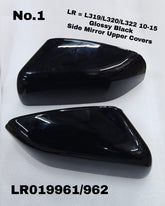 Side Mirror upper cover (Side Mirror cover) Glossy Black Horn Model Left LR019961 / LR015057 & Right LR019962 / LR015056 Compatible With LAND ROVER DISCOVERY IV (L319) & RANGE ROVER III (L322) 2010-2015 TAG-SMC-01