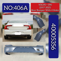 Rear Bumper With 4 Holes 40005356 Compatible With VOLVO S90 2017-2021 Tag-406A