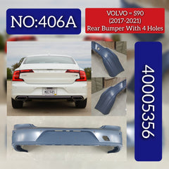 Rear Bumper With 4 Holes 40005356 Compatible With VOLVO S90 2017-2021 Tag-406A