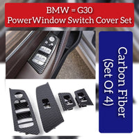 Master Switch Black Power Window Cover (Set of 4) Compatible With BMW & 5 SERIES G30 2017+