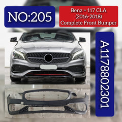Front Bumper A1178802301 A11788023019999 Compatible With Mercedes Benz & A CLASS W177 2018 Tag No.205