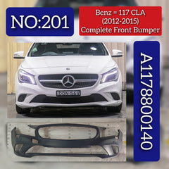 Front Bumper A1178800140 & A11788001409999 Compatible With MERCEDES-BENZ & CLA Coupe (C117) Tag No.201
