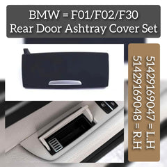Rear Door Ashtray Cover Set Left 51429169047 Right 51429169048 Compatible With BMW & BMW 7 (F01) & 7 SERIES F02 2009-2016 & 3 SERIES F30 2012-2018