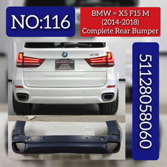 Rear Bumper 51128058060 Compatible With BMW X5 F15 2014-2019 Tag No.116