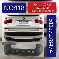 Rear Upper Bumper 51127278474 Compatible With BMW X3 F25 (2011-13) Tag No.118