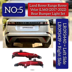 Rear Bumper Light Set Right LR093439 Left LR093440 Compatible With Range Rover Velar L560 Tag No.05
