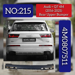 Rear Bumper Upper Black 4M0807511 Compatible With AUDI Q7 2016