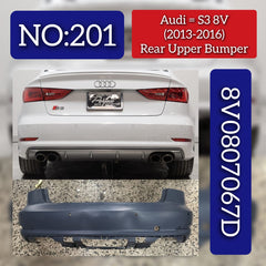 Rear Upper Bumper 8V5807067D Compatible With Audi S3 8V Tag No.201