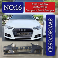 Front Bumper 8W0807065D 8WD807065D Compatible With AUDI A4 B9 (8W2, 8WC) | A4 / S4 (2016-2019) Tag No.16