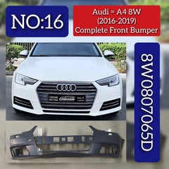 Front Bumper 8W0807065D 8WD807065D Compatible With AUDI A4 B9 (8W2, 8WC) | A4 / S4 (2016-2019) Tag No.16