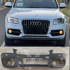 Audi Q5 8R bumper replacement part with Audi logo and model details.