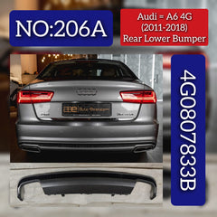 Rear Lower Bumper Spoiler 4G0807833B Compatible With AUDI A6 C7 (4G2, 4GC) | A6 / S6