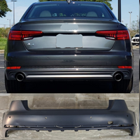 Audi A4 8W bumper with model details on a blurred background