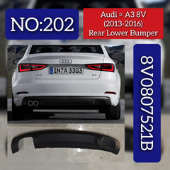 Rear Upper Bumper 8V5807521B Compatible With AUDI A3 8V Tag No.202