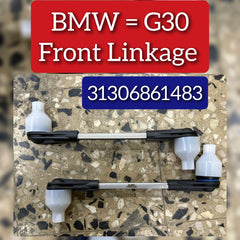 Front Axle Sway Bar End Stabilizer Link Right & Left Set 31306861483 Compatible With BMW 5 (G30, F90) & 5 Touring (G31) & 5 Touring Van (G31) & 6 Gran Turismo (G32) & 7 (G11, G12) & 8 Convertible (G14, F91) & 8 Coupe (G15, F92) & 8 Gran Coupe (G16, F93)