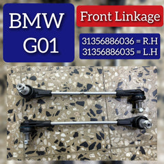 Front Axle Sway Bar End Stabilizer Link Right & Left Set 31356886035 31356886036 Compatible With BMW X3 (G01, F97, G08) & X3 Van (G01) & X4 (G02, F98)