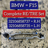 Front Steering Tie Rod End Head Assembly (Rack End & Tie Rod End) Right & Left Set 32106858735 32106858737 Compatible With BMW X5 (F15, F85) & X6 (F16, F86)